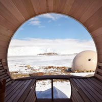 Load image into Gallery viewer, Panoramic View Cedar Barrel Saunas