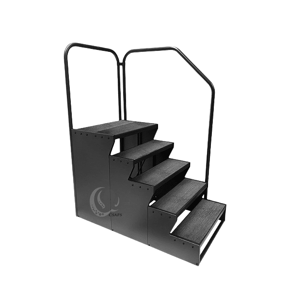 Premium 5-Tier Step Side Mount Black