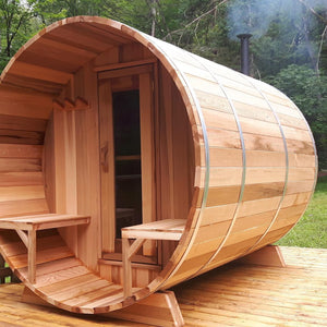 Clear Cedar Barrel Sauna