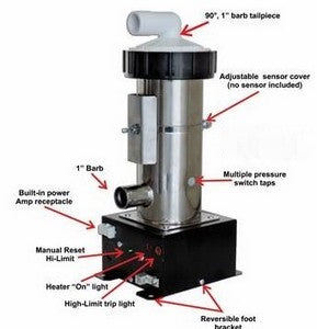 Universal Vertical Heater Kit, 4.0KW (C2500-3600ET-G)