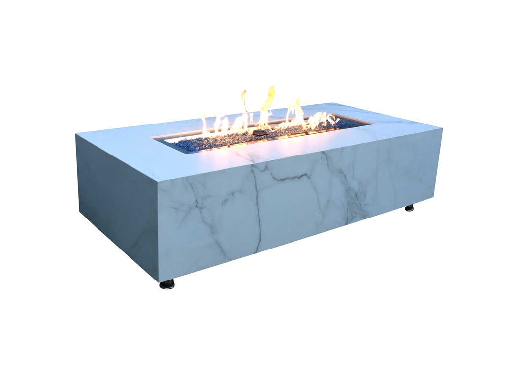 Elementi Carrara Porcelain Fire Table Propane